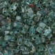 Miyuki half tila 5x2.4mm beads - Picasso transparent olivine HTL-4506